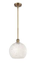 Innovations Lighting 516-1S-BB-G1216-10WM - White Mouchette - 1 Light - 10 inch - Brushed Brass - Mini Pendant