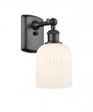 Innovations Lighting 516-1W-BK-G559-5GWH - Bridal Veil - 1 Light - 5 inch - Matte Black - Sconce