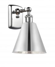 Innovations Lighting 516-1W-PC-MBC-8-PC - Berkshire - 1 Light - 8 inch - Polished Chrome - Sconce