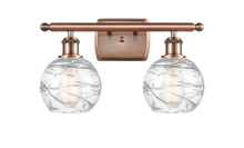 Innovations Lighting 516-2W-AC-G1213-6CL - Athens Deco Swirl - 2 Light - 16 inch - Antique Copper - Bath Vanity Light