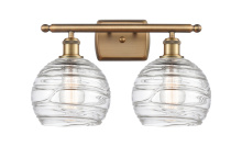 Innovations Lighting 516-2W-BB-G1213-8CL - Athens Deco Swirl - 2 Light - 18 inch - Brushed Brass - Bath Vanity Light