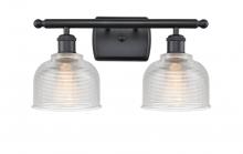 Innovations Lighting 516-2W-BK-G412 - Dayton - 2 Light - 16 inch - Matte Black - Bath Vanity Light