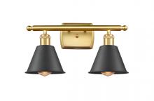 Innovations Lighting 516-2W-SG-M8-BK - Smithfield - 2 Light - 17 inch - Satin Gold - Bath Vanity Light