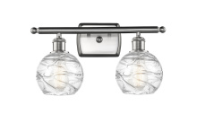 Innovations Lighting 516-2W-SN-G1213-6CL - Athens Deco Swirl - 2 Light - 16 inch - Brushed Satin Nickel - Bath Vanity Light