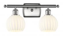 Innovations Lighting 516-2W-SN-G1217-6WV - White Venetian - 2 Light - 16 inch - Brushed Satin Nickel - Bath Vanity Light