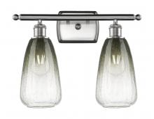 Innovations Lighting 516-2W-SN-G480-6SL - Brookhaven Almond - 2 Light - 16 inch - Brushed Satin Nickel - Bath Vanity Light