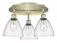 Innovations Lighting 516-3C-AB-GBD-754 - Bristol - 3 Light - 19 inch - Antique Brass - Flush Mount