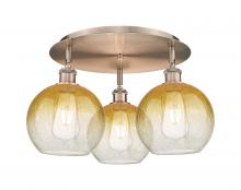 Innovations Lighting 516-3C-AC-G483-8AM - Brookhaven Globe - 3 Light - 20 inch - Antique Copper - Semi-Flush Mount