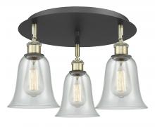 Innovations Lighting 516-3C-BAB-G2812 - Hanover - 3 Light - 18 inch - Black Antique Brass - Flush Mount