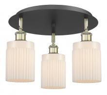 Innovations Lighting 516-3C-BAB-G341 - Hadley - 3 Light - 16 inch - Black Antique Brass - Semi-Flush Mount