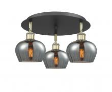 Innovations Lighting 516-3C-BAB-G93 - Fenton - 3 Light - 18 inch - Black Antique Brass - Flush Mount