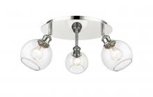 Innovations Lighting 516-3C-PN-G122-6 - Athens - 3 Light - 18 inch - Polished Nickel - Flush Mount