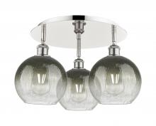 Innovations Lighting 516-3C-PN-G483-8SL - Brookhaven Globe - 3 Light - 20 inch - Polished Nickel - Semi-Flush Mount