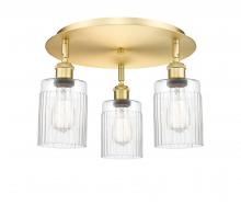 Innovations Lighting 516-3C-SG-G342 - Hadley - 3 Light - 16 inch - Satin Gold - Semi-Flush Mount
