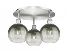 Innovations Lighting 516-3C-SN-G483-8SL - Brookhaven Globe - 3 Light - 20 inch - Satin Nickel - Semi-Flush Mount