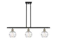 Innovations Lighting 516-3I-BAB-G1213-6CL - Athens Deco Swirl - 3 Light - 36 inch - Black Antique Brass - Stem Hung - Island Light
