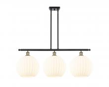 Innovations Lighting 516-3I-BAB-G1217-12WV - White Venetian - 3 Light - 39 inch - Black Antique Brass - Stem Hung - Island Light