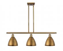 Innovations Lighting 516-3I-BB-MBD-75-BB - Bristol - 3 Light - 36 inch - Brushed Brass - Cord hung - Island Light