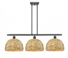 Innovations Lighting 516-3I-BK-RBD-12-NAT - Woven Rattan - 3 Light - 39 inch - Matte Black - Multi Pendant