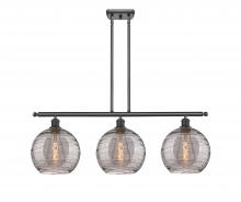 Innovations Lighting 516-3I-OB-G1213-10SM - Athens Deco Swirl - 3 Light - 37 inch - Oil Rubbed Bronze - Cord hung - Island Light