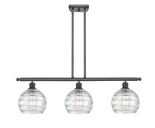 Innovations Lighting 516-3I-OB-G1213-8CL - Athens Deco Swirl - 3 Light - 36 inch - Oil Rubbed Bronze - Stem Hung - Island Light