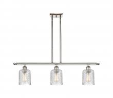 Innovations Lighting 516-3I-PN-G112C-5CL - Cobbleskill - 3 Light - 36 inch - Polished Nickel - Cord hung - Island Light