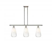 Innovations Lighting 516-3I-PN-G480-6OP - Brookhaven Almond - 3 Light - 36 inch - Polished Nickel - Stem Hung - Island Light