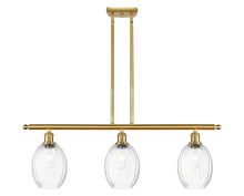 Innovations Lighting 516-3I-SG-G459-6CL - Preston Bulb - 3 Light - 36 inch - Satin Gold - Stem Hung - Island Light