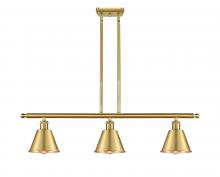 Innovations Lighting 516-3I-SG-M8 - Smithfield - 3 Light - 36 inch - Satin Gold - Cord hung - Island Light