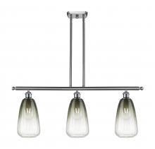 Innovations Lighting 516-3I-SN-G480-6SL - Brookhaven Almond - 3 Light - 36 inch - Brushed Satin Nickel - Stem Hung - Island Light