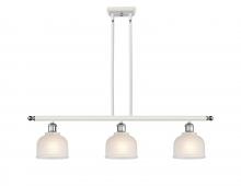 Innovations Lighting 516-3I-WPC-G411 - Dayton - 3 Light - 36 inch - White Polished Chrome - Cord hung - Island Light