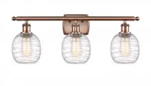 Innovations Lighting 516-3W-AC-G1013 - Belfast - 3 Light - 26 inch - Antique Copper - Bath Vanity Light