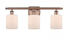 Innovations Lighting 516-3W-AC-G111 - Cobbleskill - 3 Light - 25 inch - Antique Copper - Bath Vanity Light