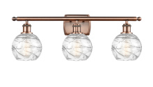 Innovations Lighting 516-3W-AC-G1213-6CL - Athens Deco Swirl - 3 Light - 26 inch - Antique Copper - Bath Vanity Light