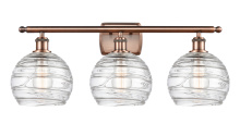 Innovations Lighting 516-3W-AC-G1213-8CL - Athens Deco Swirl - 3 Light - 28 inch - Antique Copper - Bath Vanity Light
