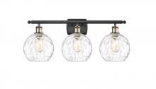 Innovations Lighting 516-3W-BAB-G1215-8 - Athens Water Glass - 3 Light - 28 inch - Black Antique Brass - Bath Vanity Light