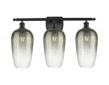 Innovations Lighting 516-3W-BK-G484-7SL - Brookhaven Flute - 3 Light - 27 inch - Matte Black - Bath Vanity Light