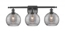 Innovations Lighting 516-3W-OB-G1213-8SM - Athens Deco Swirl - 3 Light - 28 inch - Oil Rubbed Bronze - Bath Vanity Light