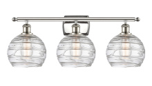 Innovations Lighting 516-3W-PN-G1213-8CL - Athens Deco Swirl - 3 Light - 28 inch - Polished Nickel - Bath Vanity Light