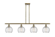 Innovations Lighting 516-4I-AB-G1213-8CL - Athens Deco Swirl - 4 Light - 48 inch - Antique Brass - Stem Hung - Island Light