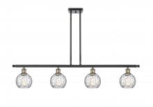 Innovations Lighting 516-4I-BAB-G1215-6 - Athens Water Glass - 4 Light - 48 inch - Black Antique Brass - Cord hung - Island Light