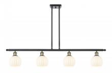 Innovations Lighting 516-4I-BAB-G1217-6WV - White Venetian - 4 Light - 48 inch - Black Antique Brass - Stem Hung - Island Light