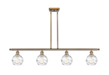 Innovations Lighting 516-4I-BB-G1213-6CL - Athens Deco Swirl - 4 Light - 48 inch - Brushed Brass - Stem Hung - Island Light