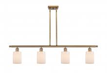 Innovations Lighting 516-4I-BB-G341 - Hadley - 4 Light - 48 inch - Brushed Brass - Stem hung - Island Light