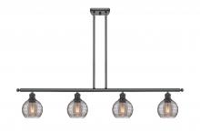 Innovations Lighting 516-4I-BK-G1213-6SM - Athens Deco Swirl - 4 Light - 48 inch - Matte Black - Cord hung - Island Light