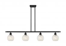 Innovations Lighting 516-4I-BK-G1216-6WM - White Mouchette - 4 Light - 48 inch - Matte Black - Stem Hung - Island Light