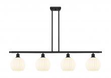 Innovations Lighting 516-4I-BK-G1217-8WV - White Venetian - 4 Light - 48 inch - Matte Black - Stem Hung - Island Light