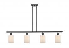 Innovations Lighting 516-4I-BK-G341 - Hadley - 4 Light - 48 inch - Matte Black - Stem hung - Island Light