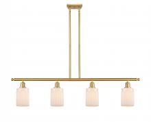 Innovations Lighting 516-4I-SG-G341 - Hadley - 4 Light - 48 inch - Satin Gold - Stem hung - Island Light