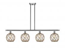 Innovations Lighting 516-4I-SN-G122-8RB - Farmhouse Rope - 4 Light - 48 inch - Brushed Satin Nickel - Cord hung - Island Light